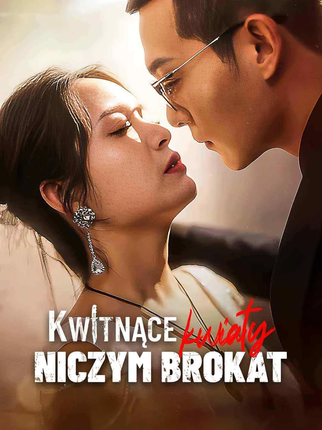 Kwitnące kwiaty niczym brokat